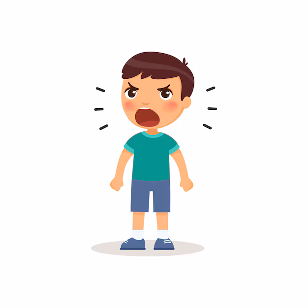 Boy yelling